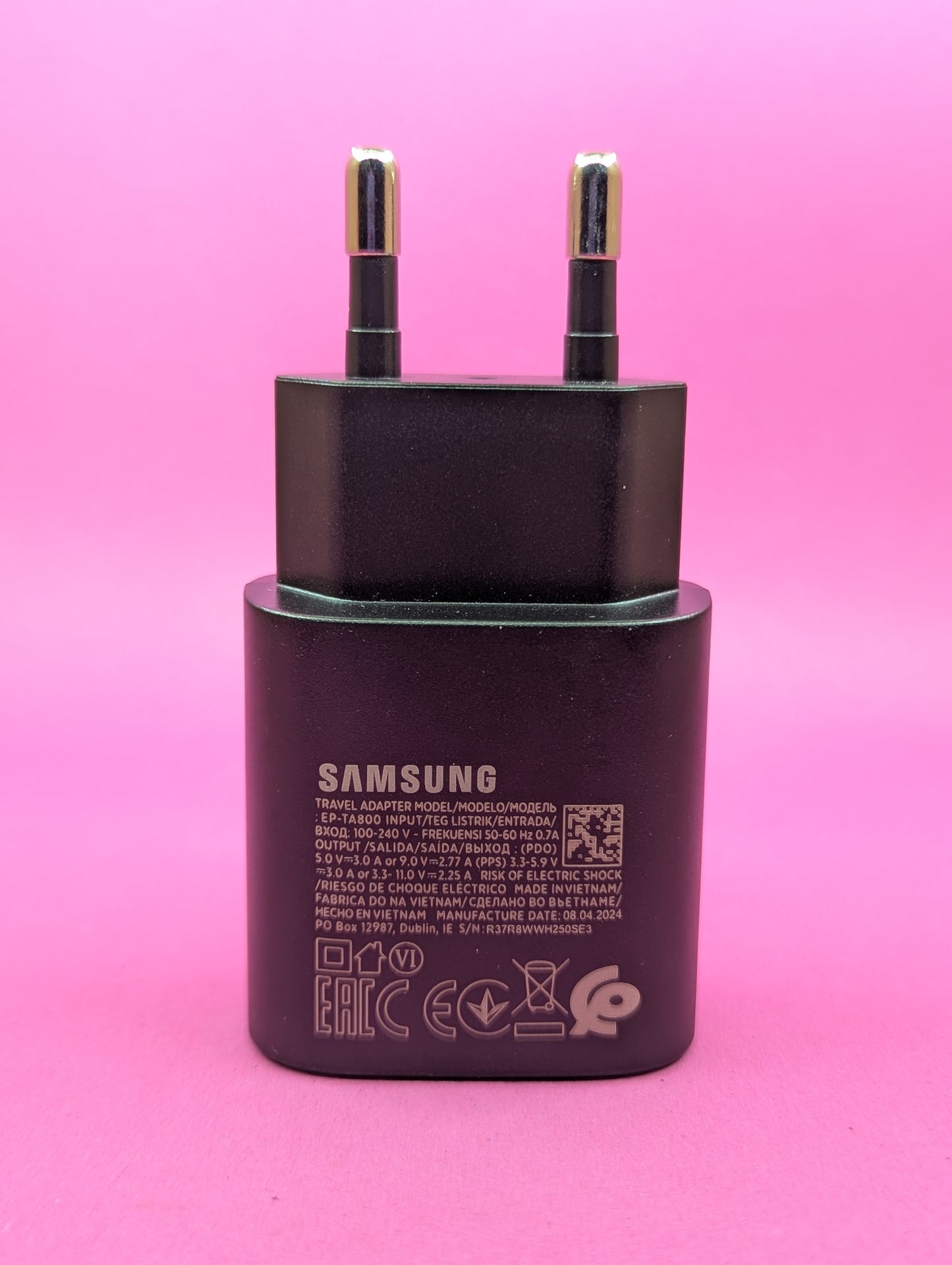 Samsung 25W USB-C Fast Charger + Free Anker USB-C Cable (Power Delivery)