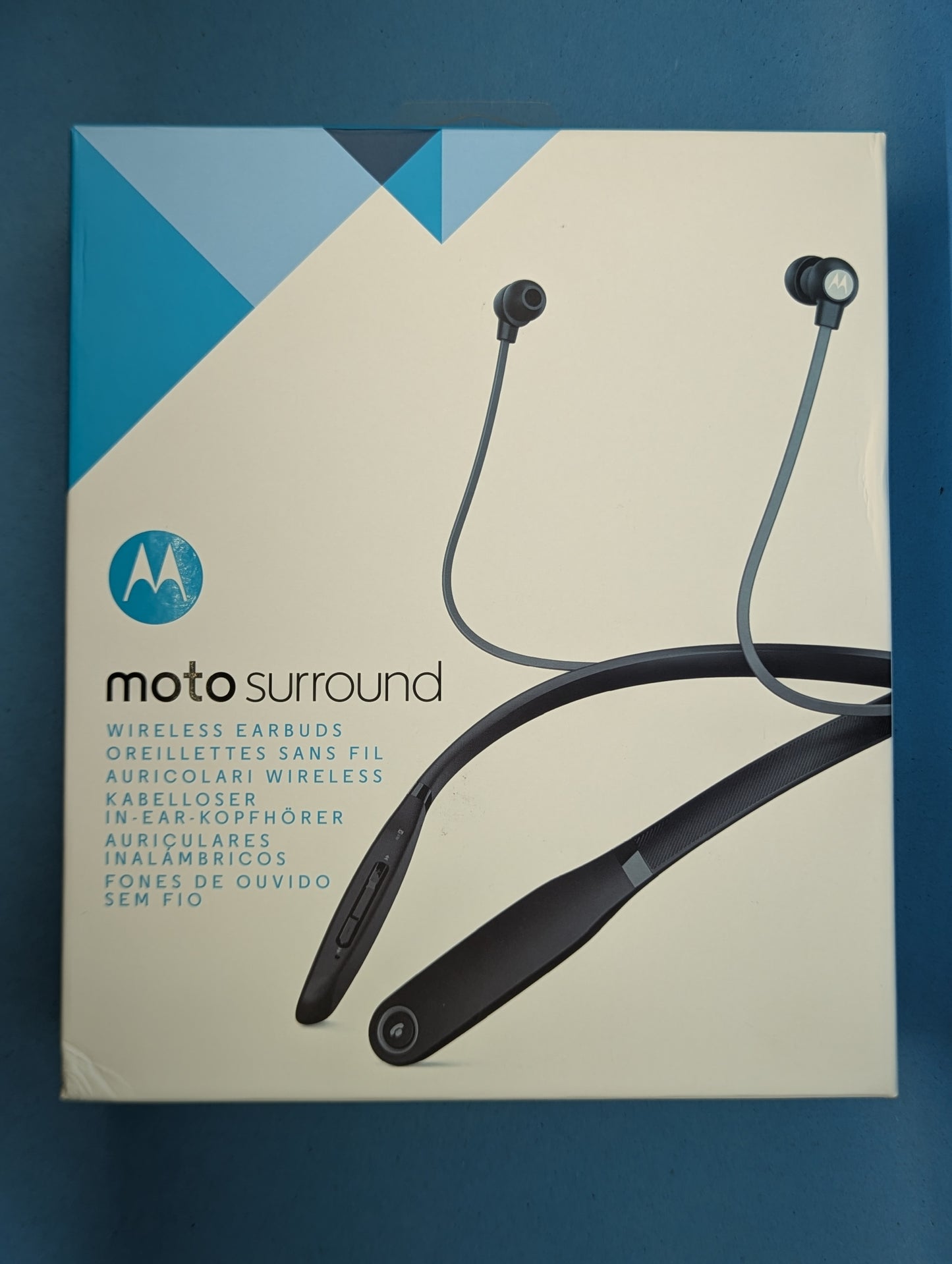 Motorola Moto Surround Neckband Bluetooth Earphones – Sweatproof & Secure Fit