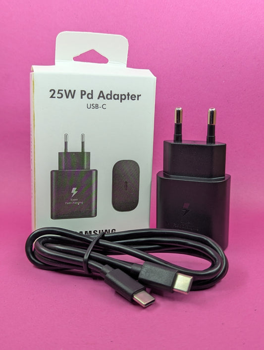 Samsung 25W USB-C Fast Charger + Free Anker USB-C Cable (Power Delivery)