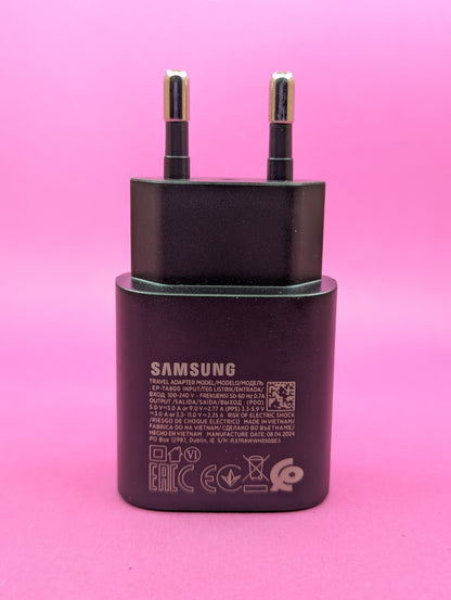 Samsung 25W USB-C Fast Charger + Free Anker USB-C Cable (Power Delivery)