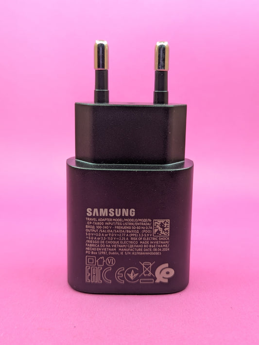 Samsung 25W USB-C Fast Charger + Free Anker USB-C Cable (Power Delivery)
