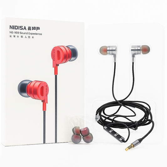 Nidisa NS-169 Wired Bass Earphones with Mic